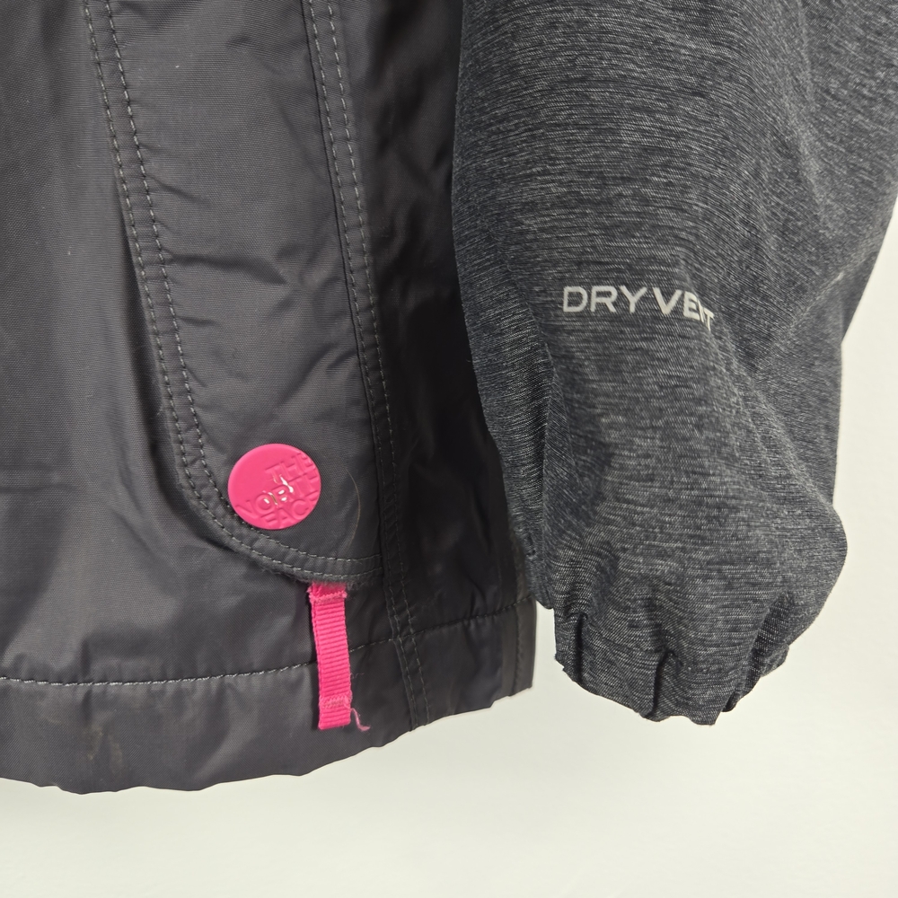 THE NORTH FACE Girls Jacket Eco Thermoball Parka Hooded Full Zip 10/12 Gray/Pink - Picture 6 of 8